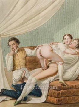  Sexual Lienzo - El olfato La aficionado al ciego Georg Emanuel Opiz caricatura Sexual